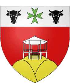 Wappen-Fahnen Frankreich Abteilungen - Städte 75 Paris Bezirk 19 