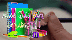 Nachrichten Deutsche Alles Gute zum Schulbeginn Animierter Hintergrund 002 