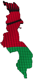 Drapeaux Afrique Malawi Carte 