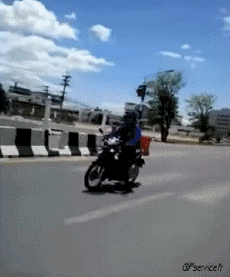 Humour - Fun Transports Motos Route Gamelles Fail 