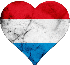 Banderas Europa Luxemburgo Corazón 