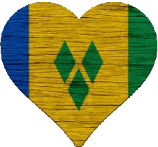 Bandiere America Saint Vincent e Grenadine Coeur 