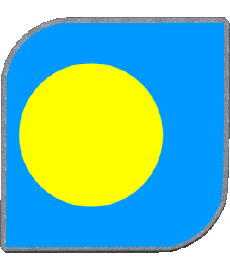 Drapeaux Océanie Palaos Carré 