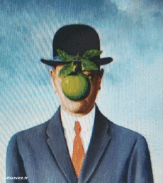Humor - Fun Morphing - Parece Artistas pintores recreación de arte covid de contención Getty desafío - René Magritte 