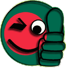 Fahnen Asien Bangladesch Smiley - OK 