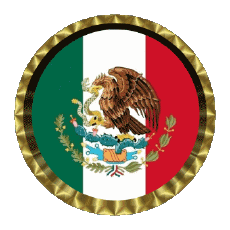 Drapeaux Amériques Mexique Rond - Anneaux 