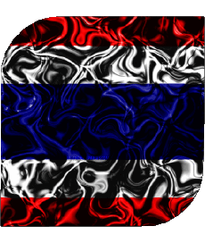 Drapeaux Asie Thaïlande Carré 