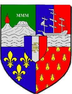 Banderas Francia Departamentos - Ciudades 974 La Reunion 