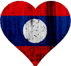 Banderas Asia Laos Corazón 