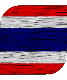 Drapeaux Asie Thaïlande Carré 