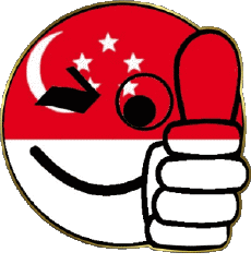 Banderas Asia Singapur Smiley - OK 