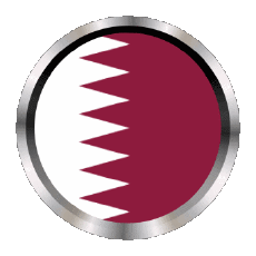 Bandiere Asia Qatar Rotondo - Anelli 