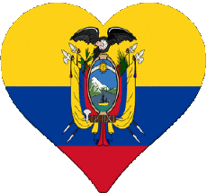 Drapeaux Amériques Colombie Coeur 