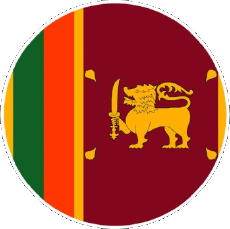 Drapeaux Asie Sri Lanka Rond 