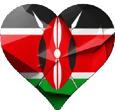 Fahnen Afrika Kenia Herz 