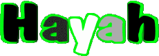 Nome FEMMINILE - Maghreb Musulmano H Hayah 