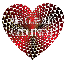 Messages Allemand Alles Gute zum Geburtstag Herz 005 