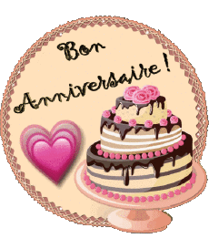 Mensajes Francés Bon Anniversaire Gateaux 006 