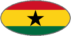 Fahnen Afrika Ghana Oval 