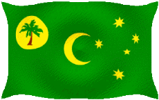 Banderas Oceanía Australia Cocos (Keeling) Islands Ondulación 