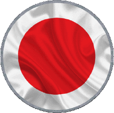 Drapeaux Asie Japon Rond 