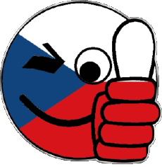 Banderas Europa República Checa Smiley - OK 
