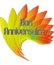 Nachrichten Französisch Bon Anniversaire Abstrait - Géométrique Transparenter Hintergrund 005 