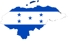 Fahnen Amerika Honduras Karte 