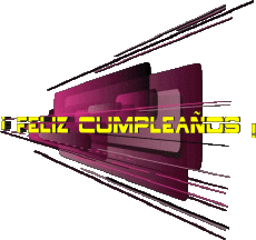 Nachrichten Spanisch Feliz Cumpleaños Abstracto - Geométrico Transparenter Hintergrund 020 