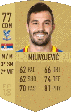 Multimedia Vídeo Juegos F I F A - Jugadores  cartas Serbia Luka Milivojevic 