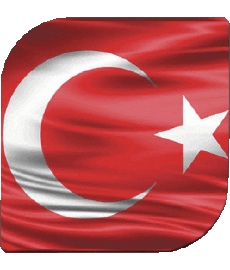 Flags Asia Turkey Square 