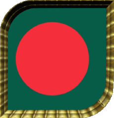 Bandiere Asia Bangladesh Quadrato 
