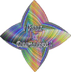 Messages Espagnol Feliz Cumpleaños Abstracto - Geométrico Fond Transparent 018 