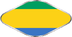 Drapeaux Afrique Gabon Ovale 02 