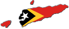 Bandiere Asia Timor Est Carta Geografica 