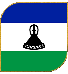 Bandiere Africa Lesotho Quadrato 
