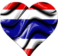 Flags Asia Thailand Heart 