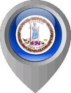 Fahnen Amerika U.S.A - States Virginia Standort-Pin 