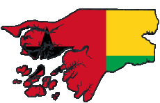 Drapeaux Afrique Guinée Bissau Carte 