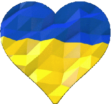 Fahnen Europa Ukraine Herz 