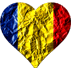 Flags Africa Chad Heart 