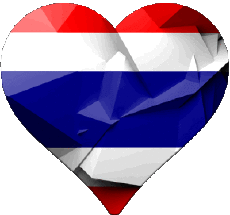 Flags Asia Thailand Heart 