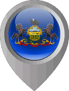 Fahnen Amerika U.S.A - States Pennsylvania Standort-Pin 