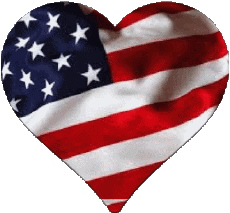 Fahnen Amerika U.S.A Herz 