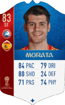 Multimedia Videospiele F I F A - Karten Spieler Spanien Alvaro Morata 