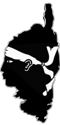 Drapeaux France Régions Corse carte 