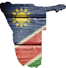 Banderas África Namibia Mapa 