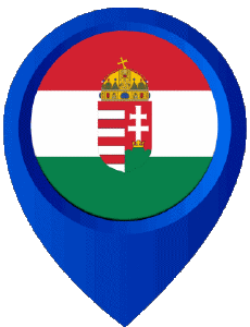 Fahnen Europa Ungarn Standort-Pin 