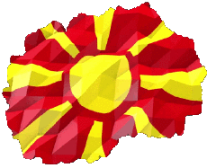 Drapeaux Europe Macédoine Carte 