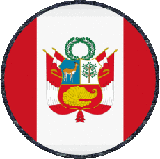 Bandiere America Perù Tondo 